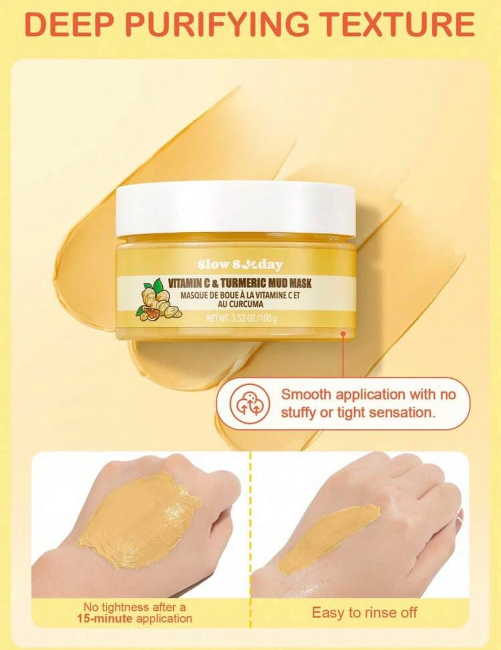 Masque Éclat à la Boue, Vitamine C & Curcuma