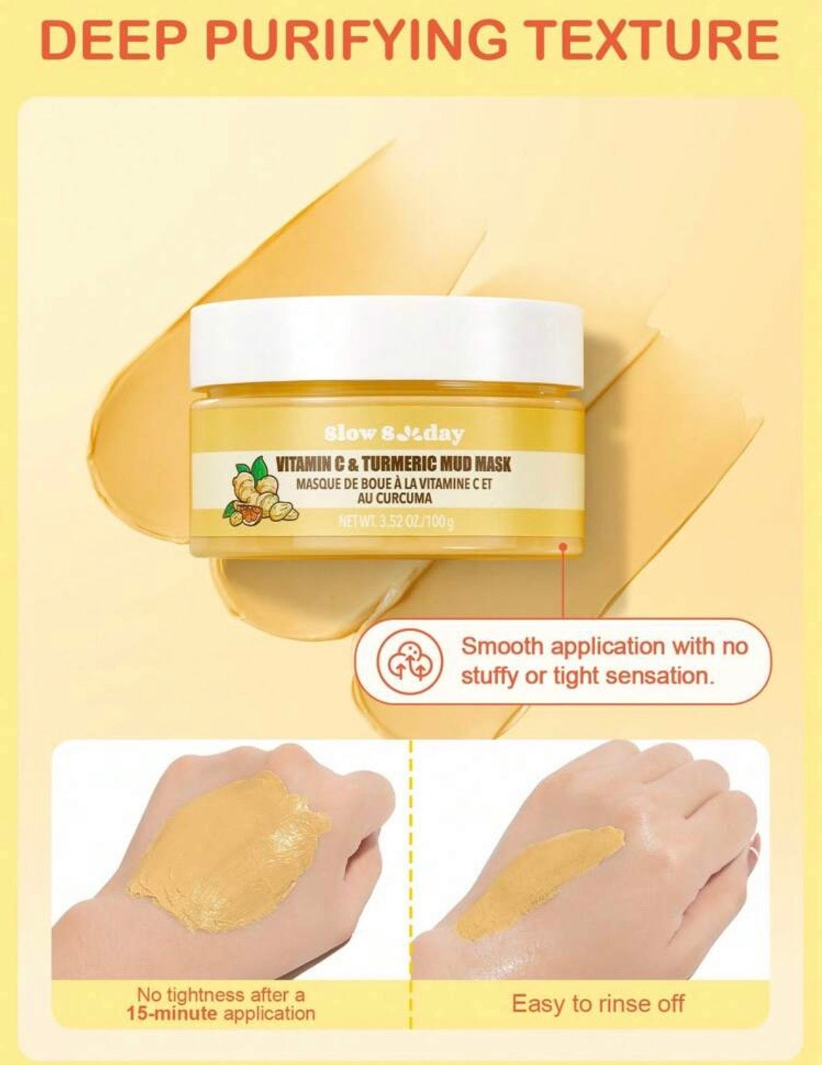 Masque Éclat à la Boue, Vitamine C & Curcuma