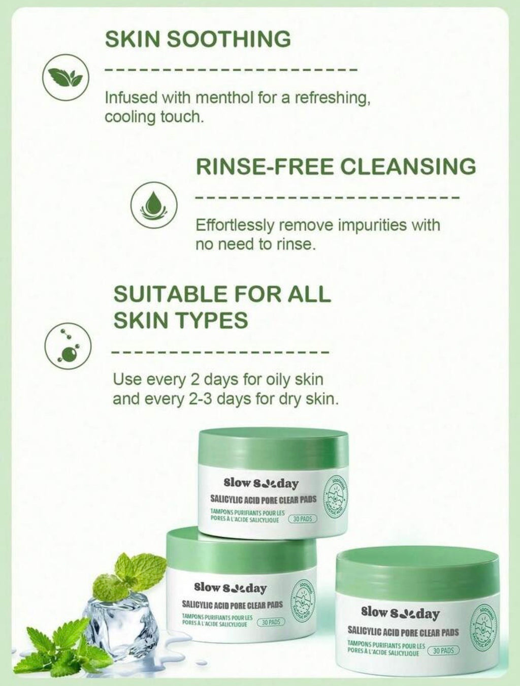 Disques Purifiants Anti-Imperfections à l’Acide Salicylique – Pores Nets & Peau Lisse